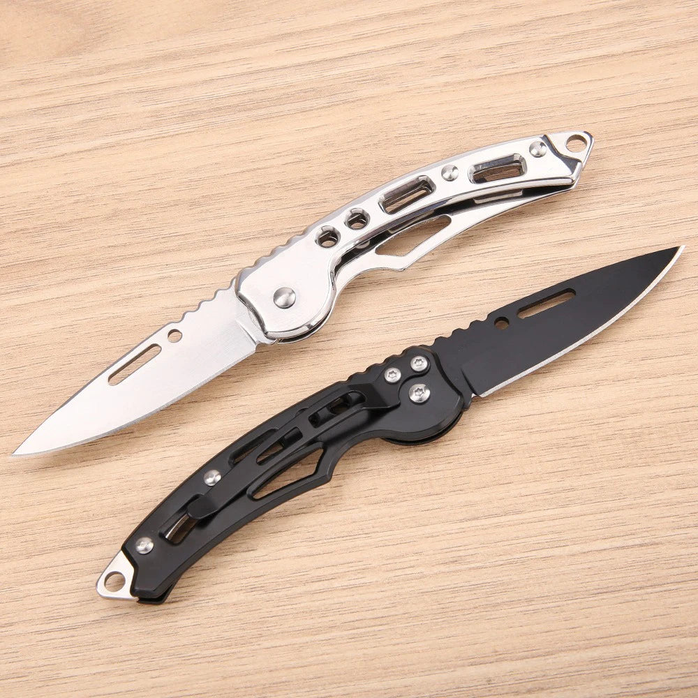 Stainless steel body defense outdoor camping folding knife mini carry knife camping knife portable folding knife fruit knife