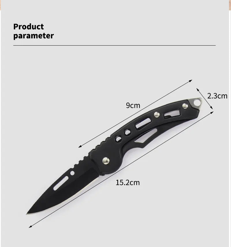 Stainless steel body defense outdoor camping folding knife mini carry knife camping knife portable folding knife fruit knife