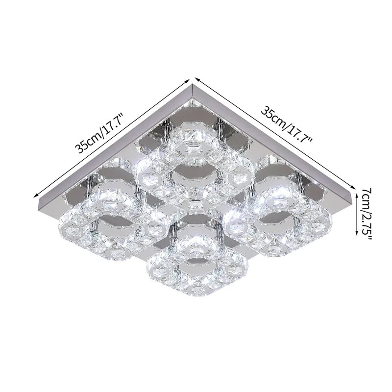K9 Crystal Ceiling Light Living Room Bedroom Led Chandelier Lustre Aisle Luminaire Luxury Home Decor Pendant Lamp Hanging Lighti