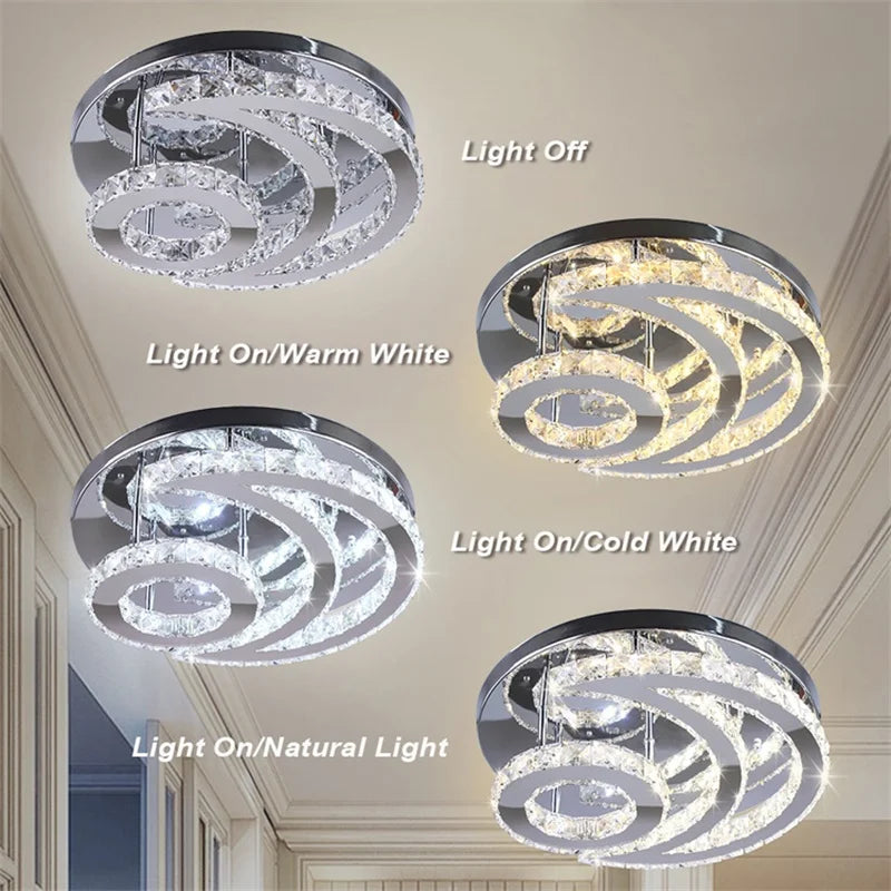 K9 Crystal Ceiling Light Living Room Bedroom Led Chandelier Lustre Aisle Luminaire Luxury Home Decor Pendant Lamp Hanging Lighti