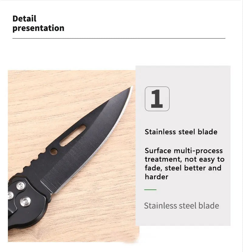 Stainless steel body defense outdoor camping folding knife mini carry knife camping knife portable folding knife fruit knife