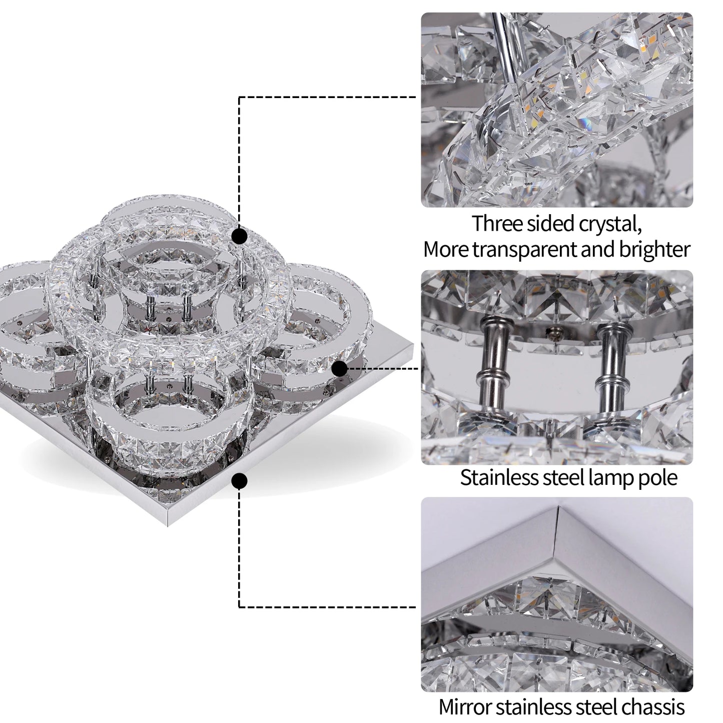 K9 Crystal Ceiling Light Living Room Bedroom Led Chandelier Lustre Aisle Luminaire Luxury Home Decor Pendant Lamp Hanging Lighti