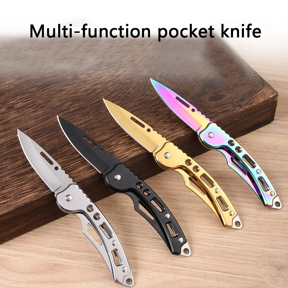 Stainless steel body defense outdoor camping folding knife mini carry knife camping knife portable folding knife fruit knife