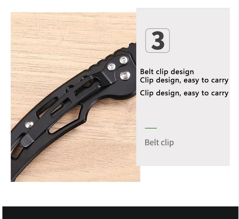 Stainless steel body defense outdoor camping folding knife mini carry knife camping knife portable folding knife fruit knife