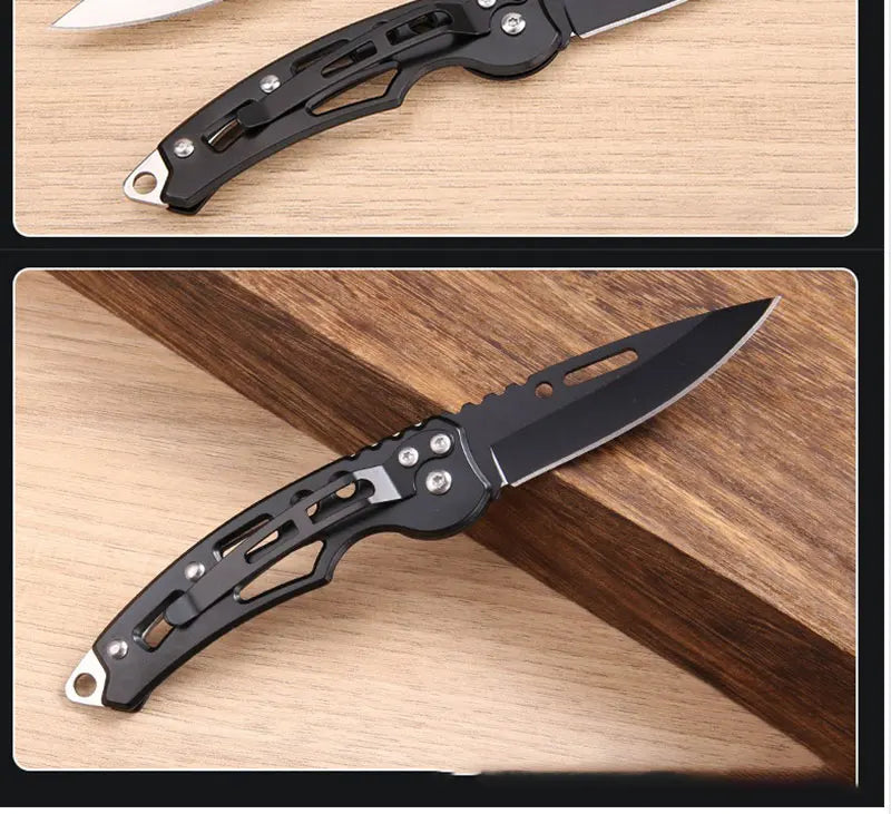 Stainless steel body defense outdoor camping folding knife mini carry knife camping knife portable folding knife fruit knife