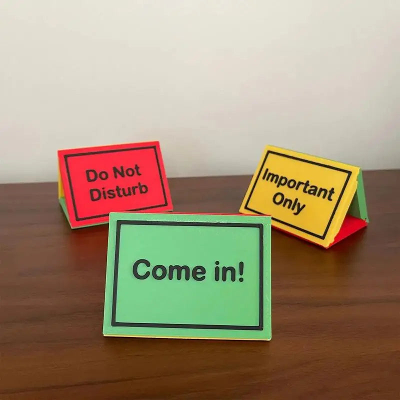 Do Not Disturb for Desk 3-Sided Do Not Disturb Desktop Indicator Conference Room Sign College Dorm Decor Desk Accessories