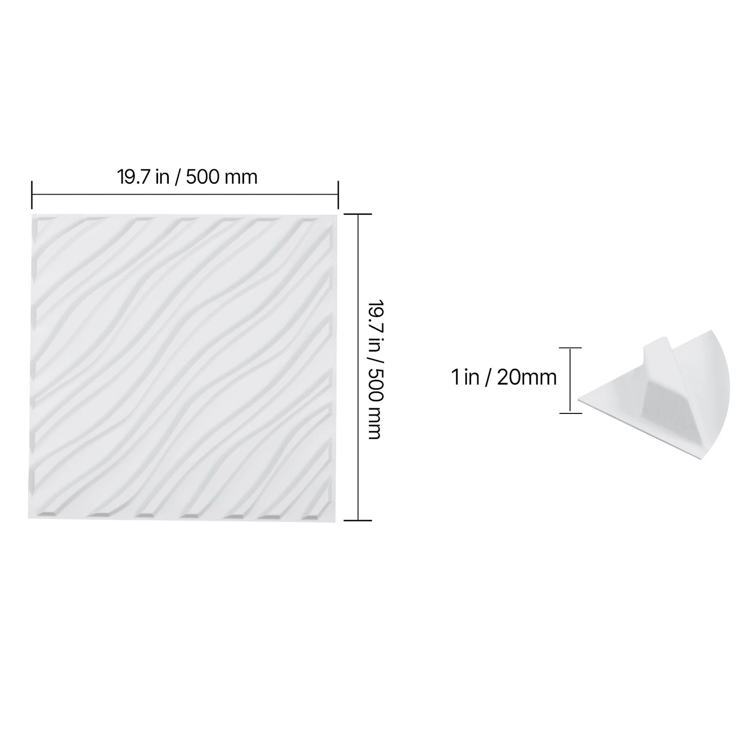 VEVOR 3D Wall Panels PVC Modern Art Minimalist Diamond Tiles Coverage Accent Wall Panel Interior Home Decor for Ceiling Bedroom