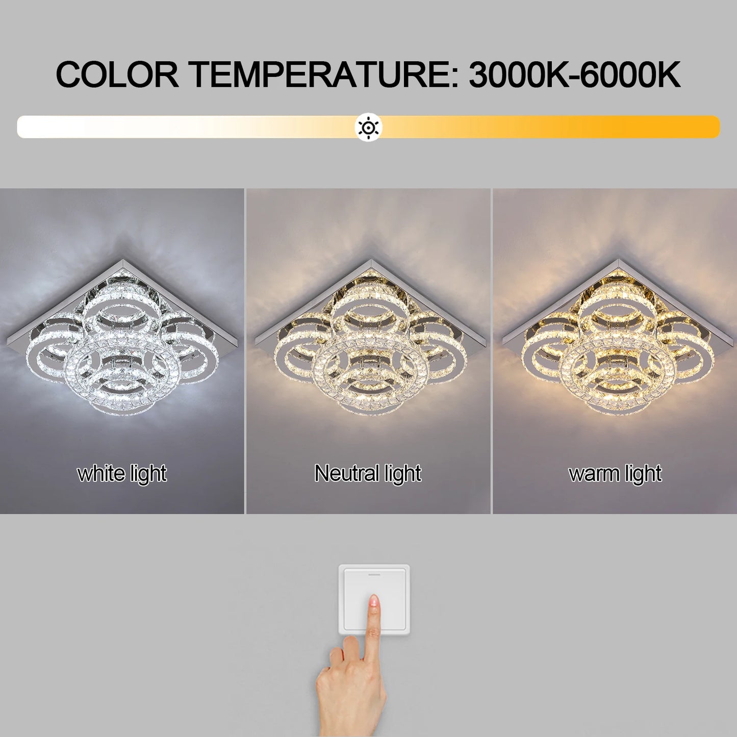 K9 Crystal Ceiling Light Living Room Bedroom Led Chandelier Lustre Aisle Luminaire Luxury Home Decor Pendant Lamp Hanging Lighti