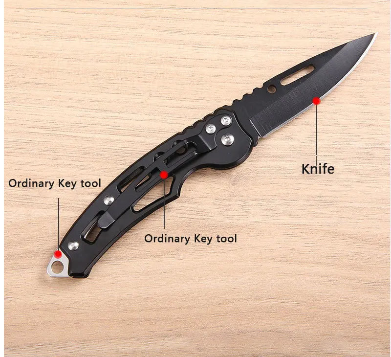 Stainless steel body defense outdoor camping folding knife mini carry knife camping knife portable folding knife fruit knife